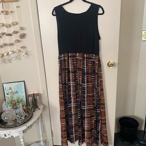 Fall pattern maxi dress